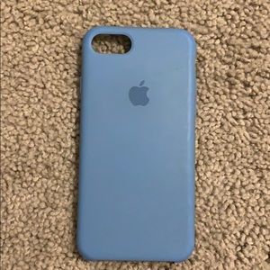 Blue silicone Apple Phone case